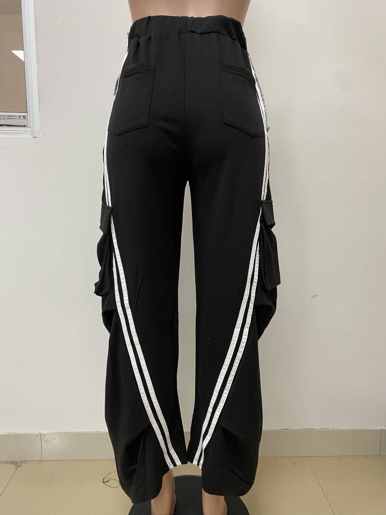 Women's Fashion Denim Patchwork Loose Straight Pants 10