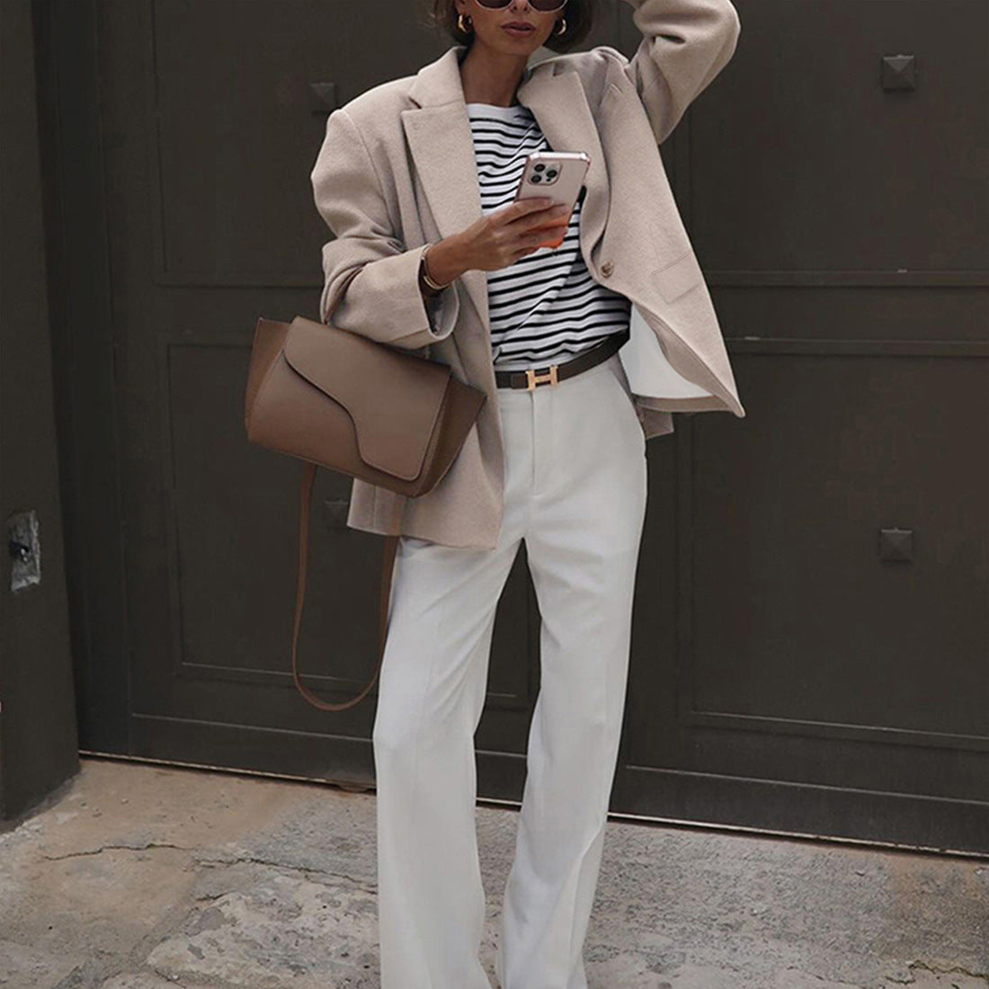 Women Autumn and Winter Solid Blazer 6