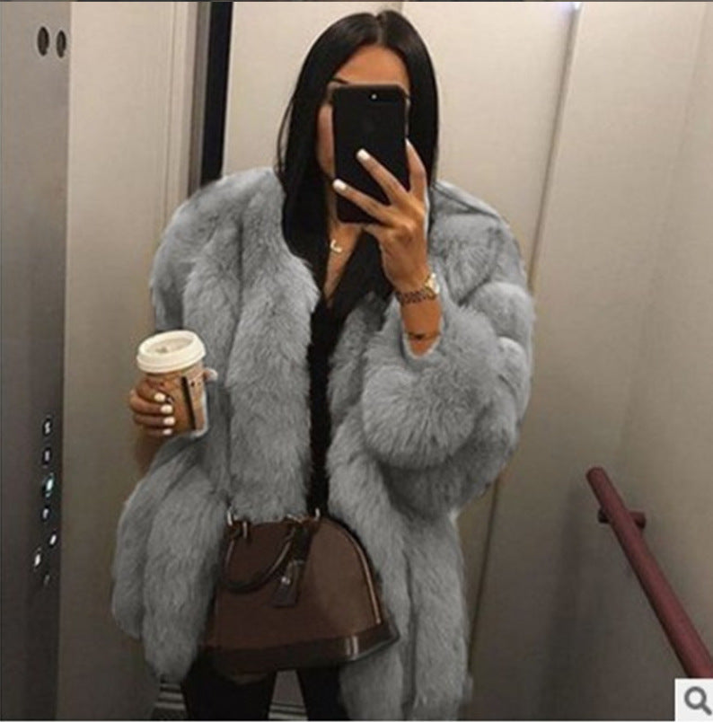 Women's Faux Fur Jacket Autumn And Winter Faux Fur Coat 3