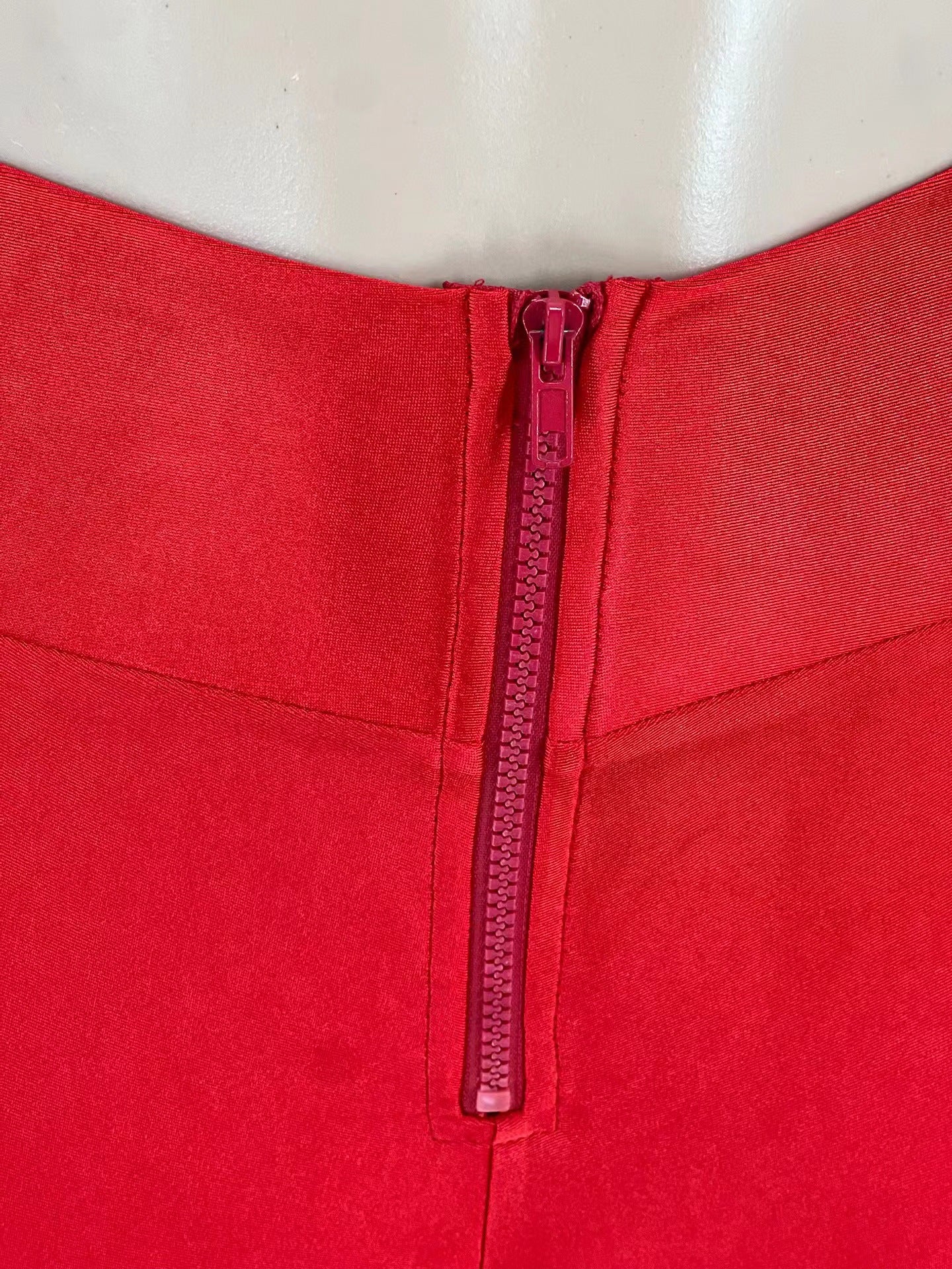 Multi-Color High-Waist Solid Color Zip Basic Tight Fitting Athletic Casual Pants 13