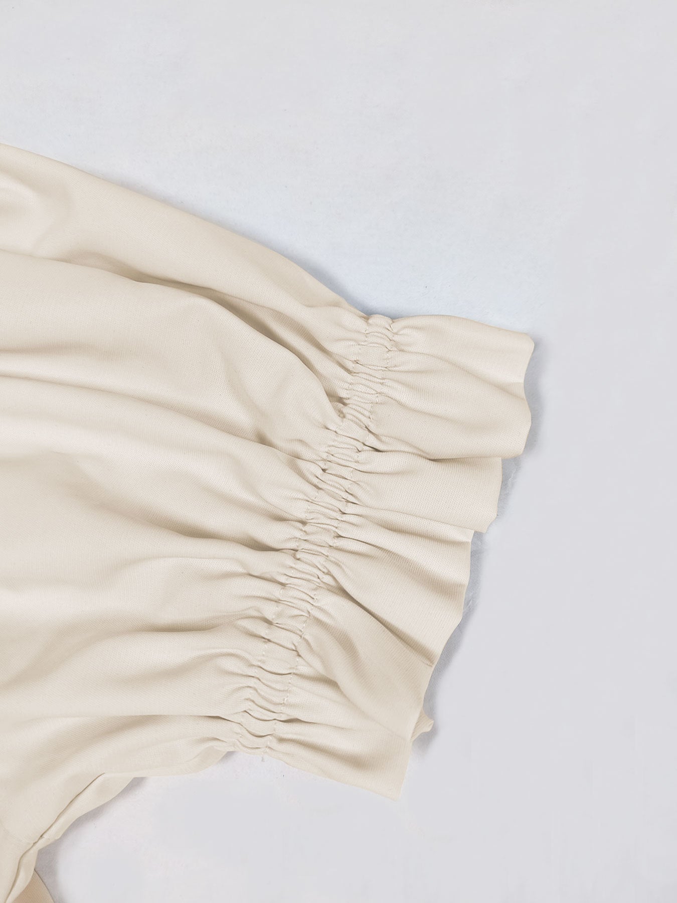 Women Summer Puff Short Sleeve Slim Fit Retro Chic A-Line Midi Dress 9