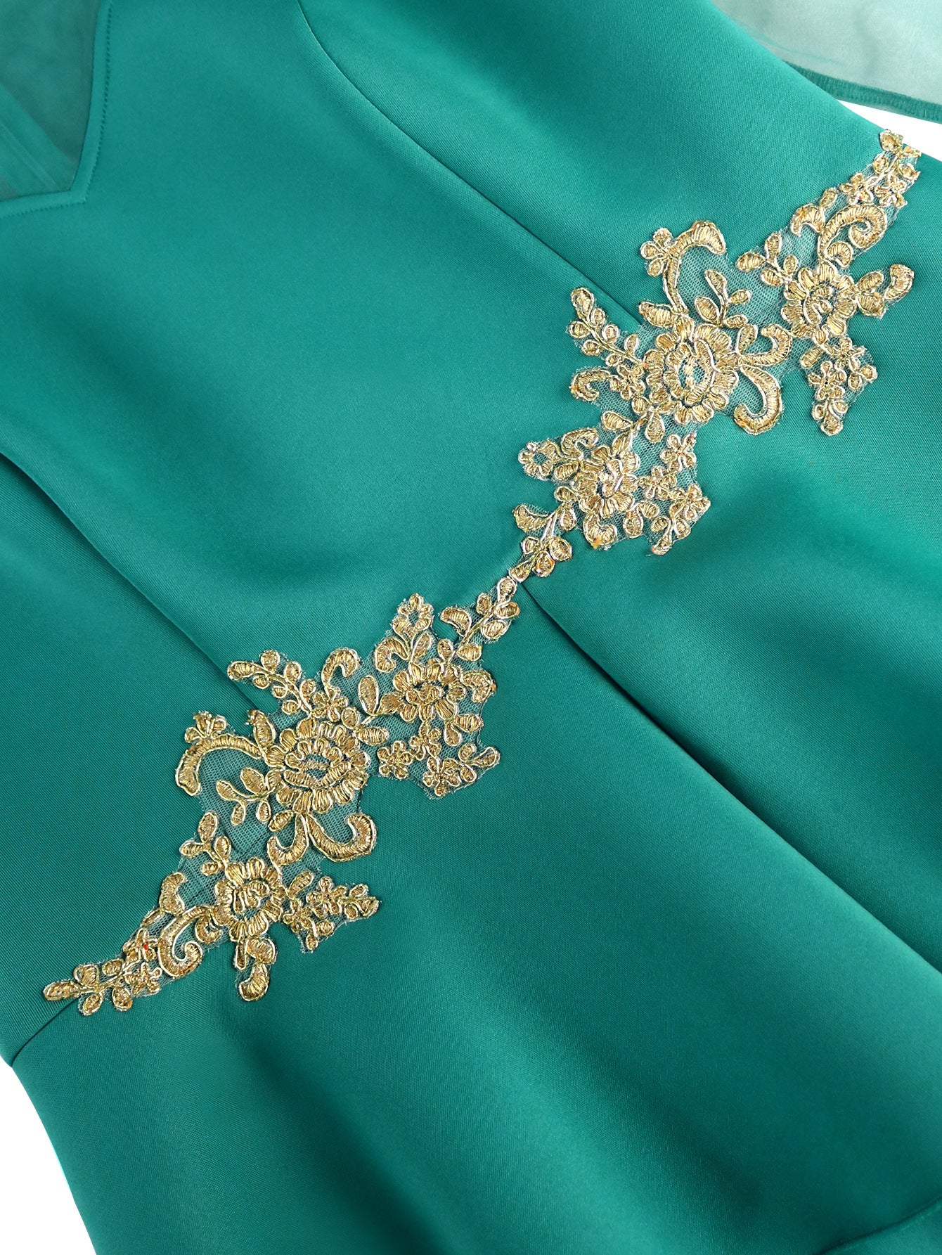 Plus Size Elegant Mesh Ruffle Fishtail Slim Waist Party Dress 6