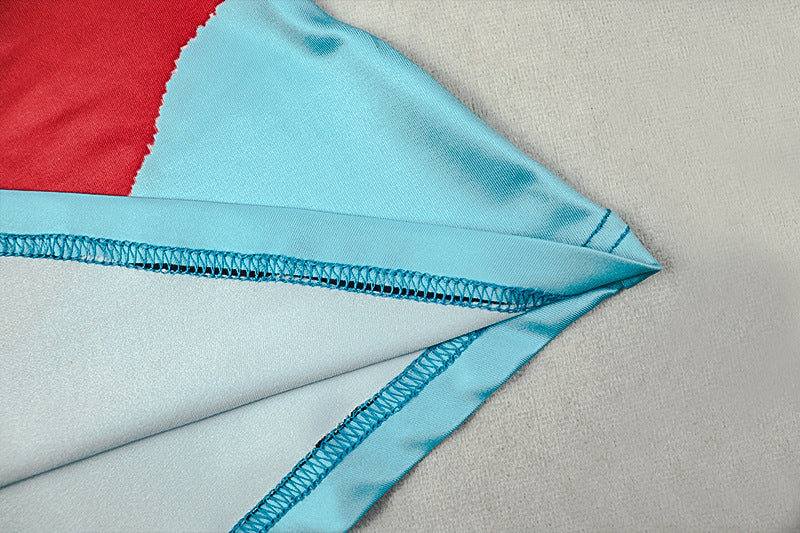 Fashion Printed Casual Ruched Halter Neck Draped Low-Back Long Dress 13