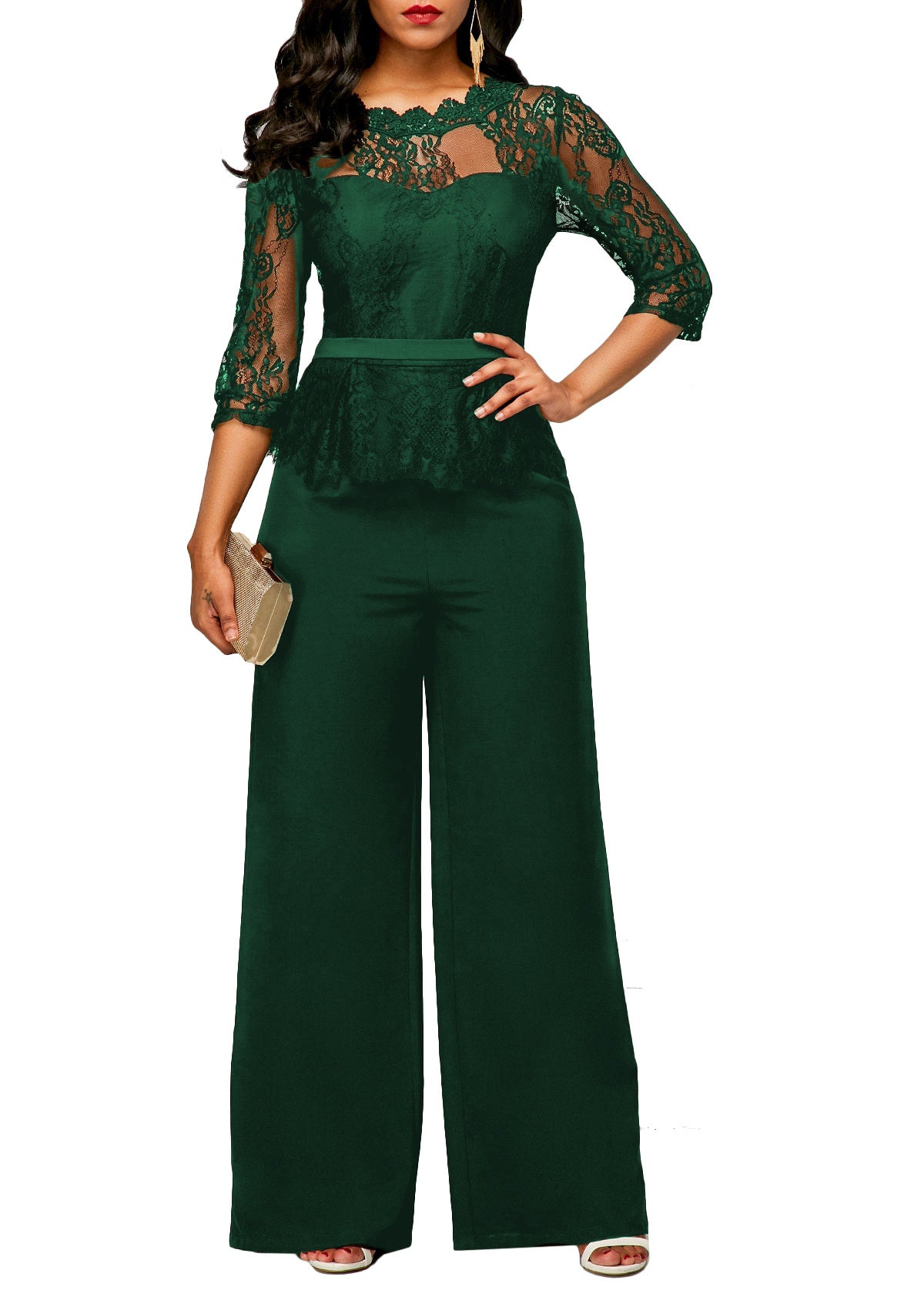 Women sexy lace Jumpsuit 8