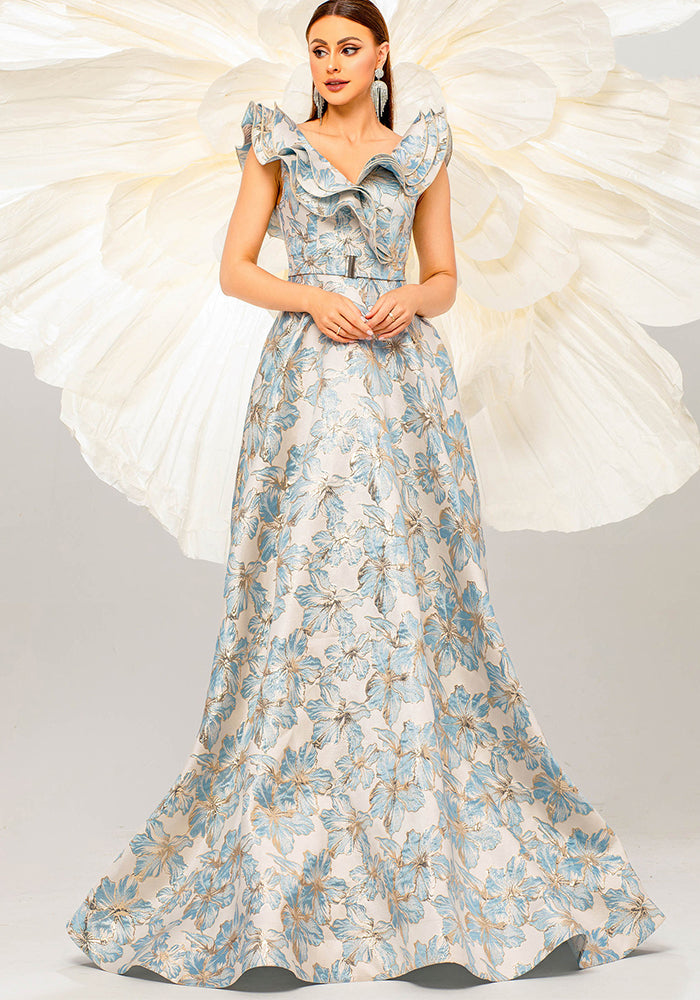 Women Sleeveless V-Neck Sexy Formal Party Evening Dress