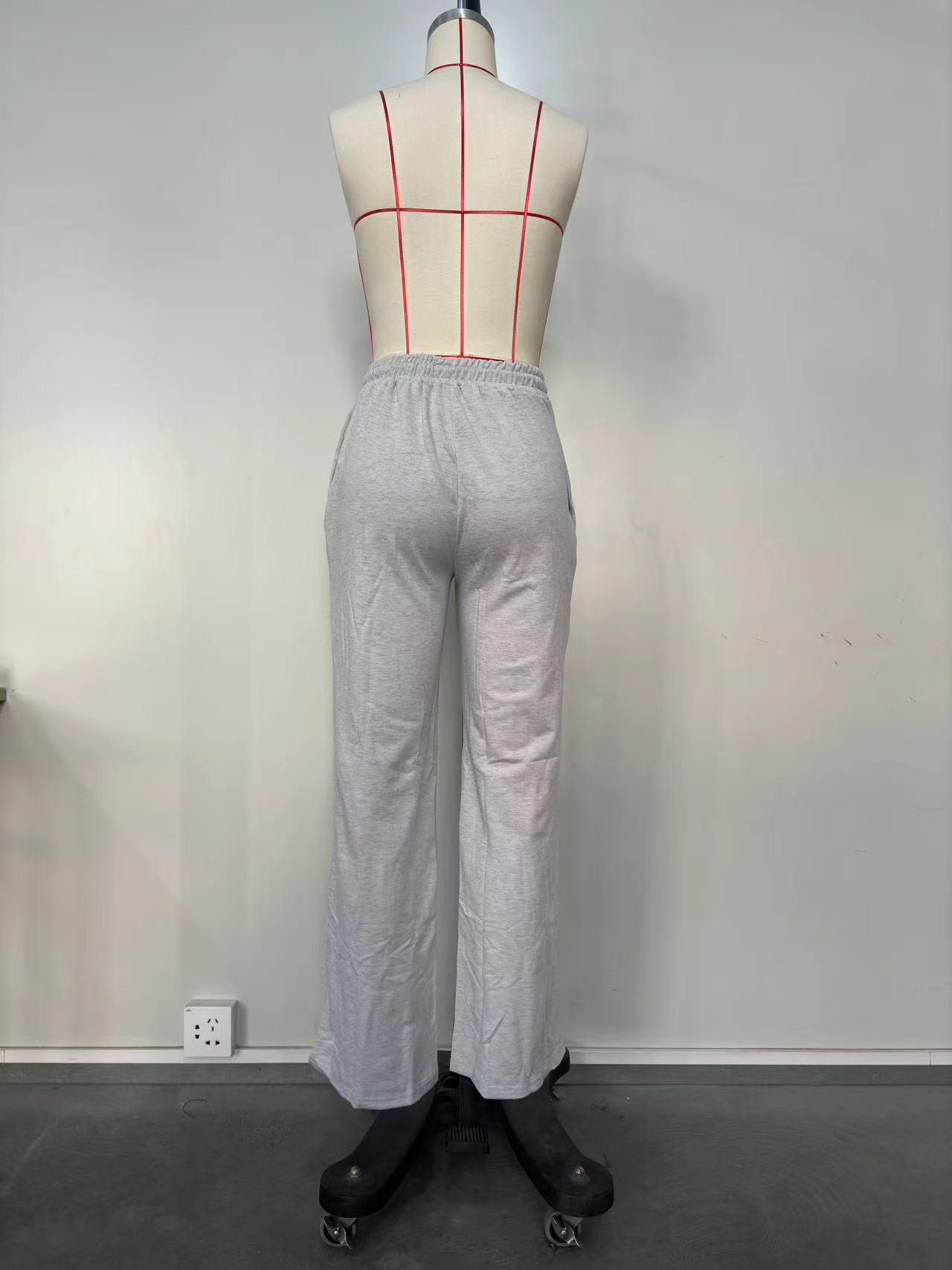 Women spring summer casual solid pleated trousers 11