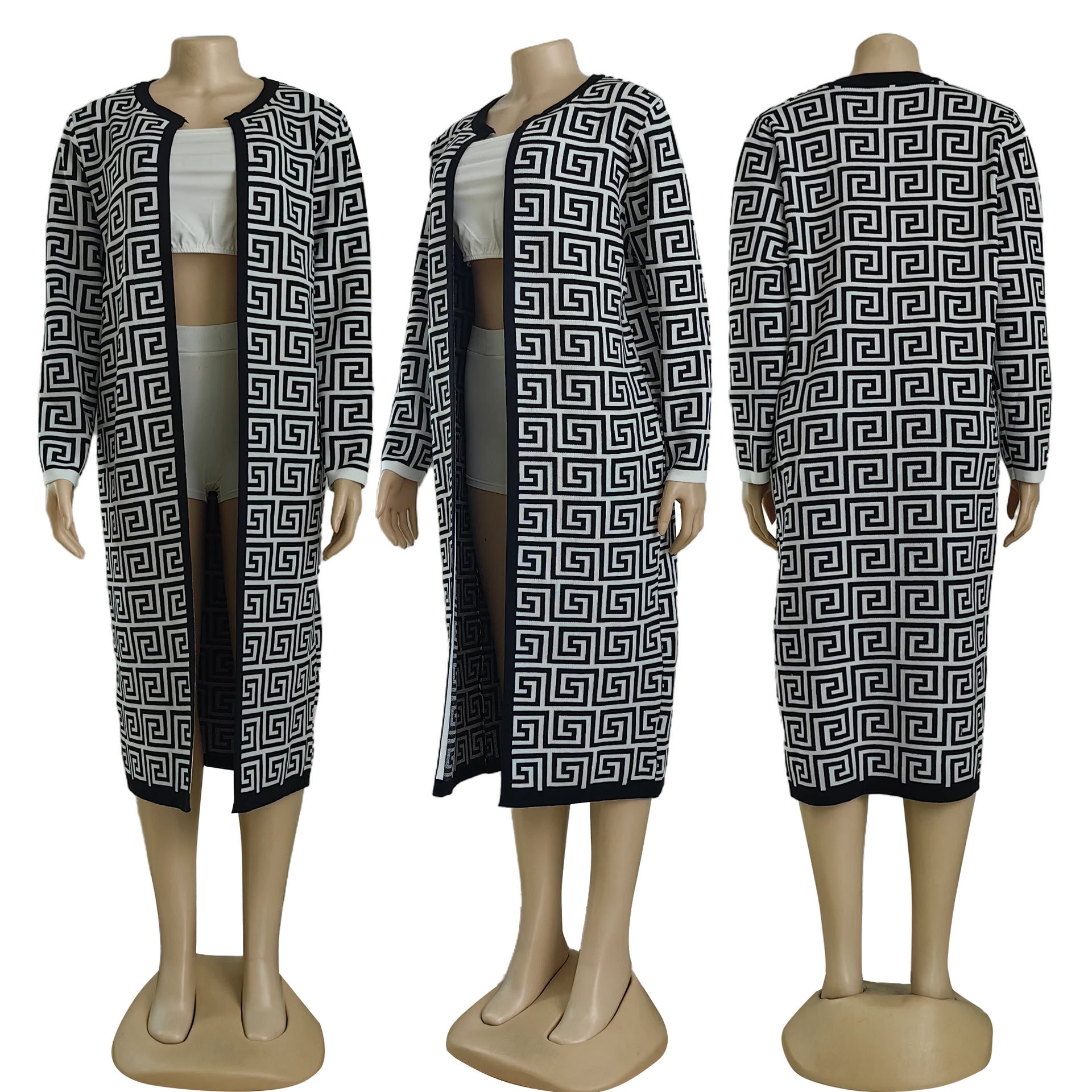 Women's Fashion Casual Long Knitting Shirt Loose Cardigan Sweater Jacket 10