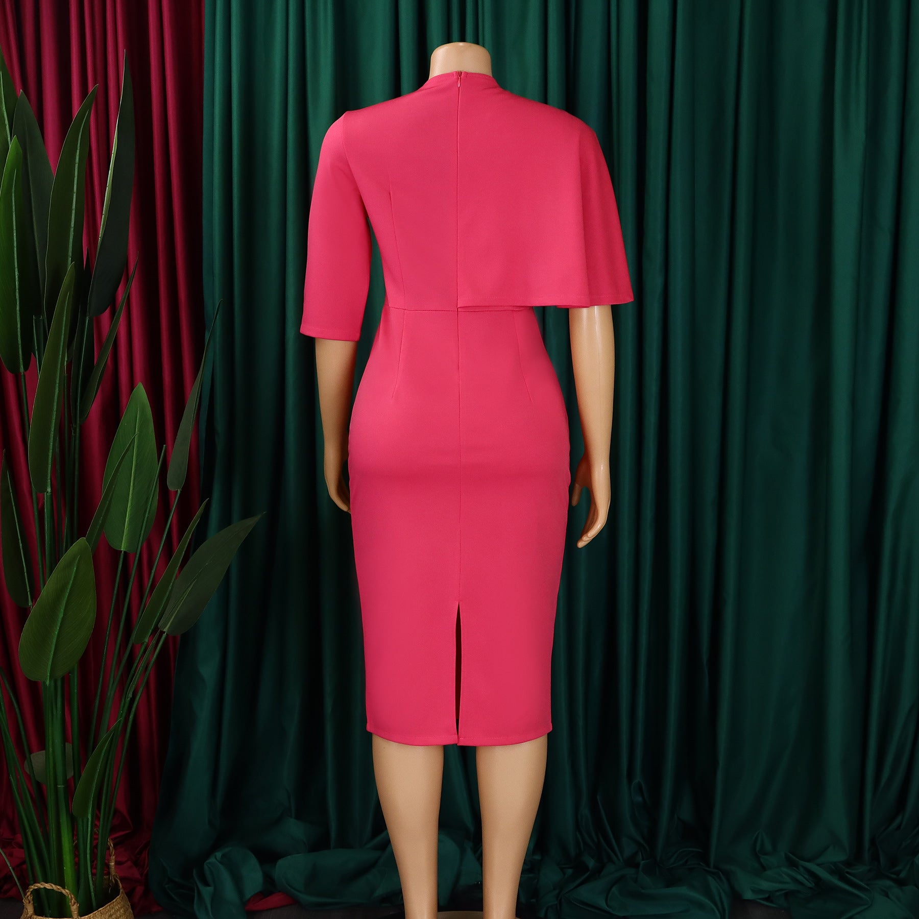 Women Solid Bodycon Professional African Dress 11