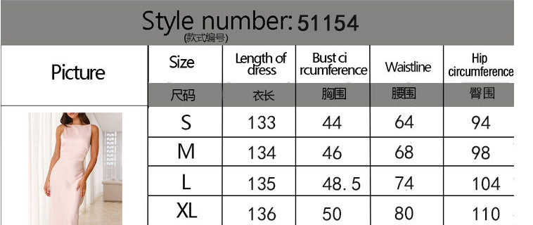 Women Solid Satin Sexy Backless Strap Fishtail Dress 10