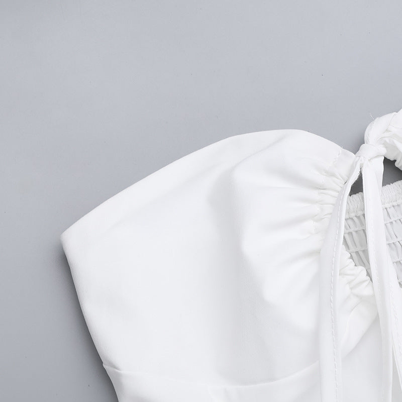 Summer Strapless Halter Neck A-line Dress 22