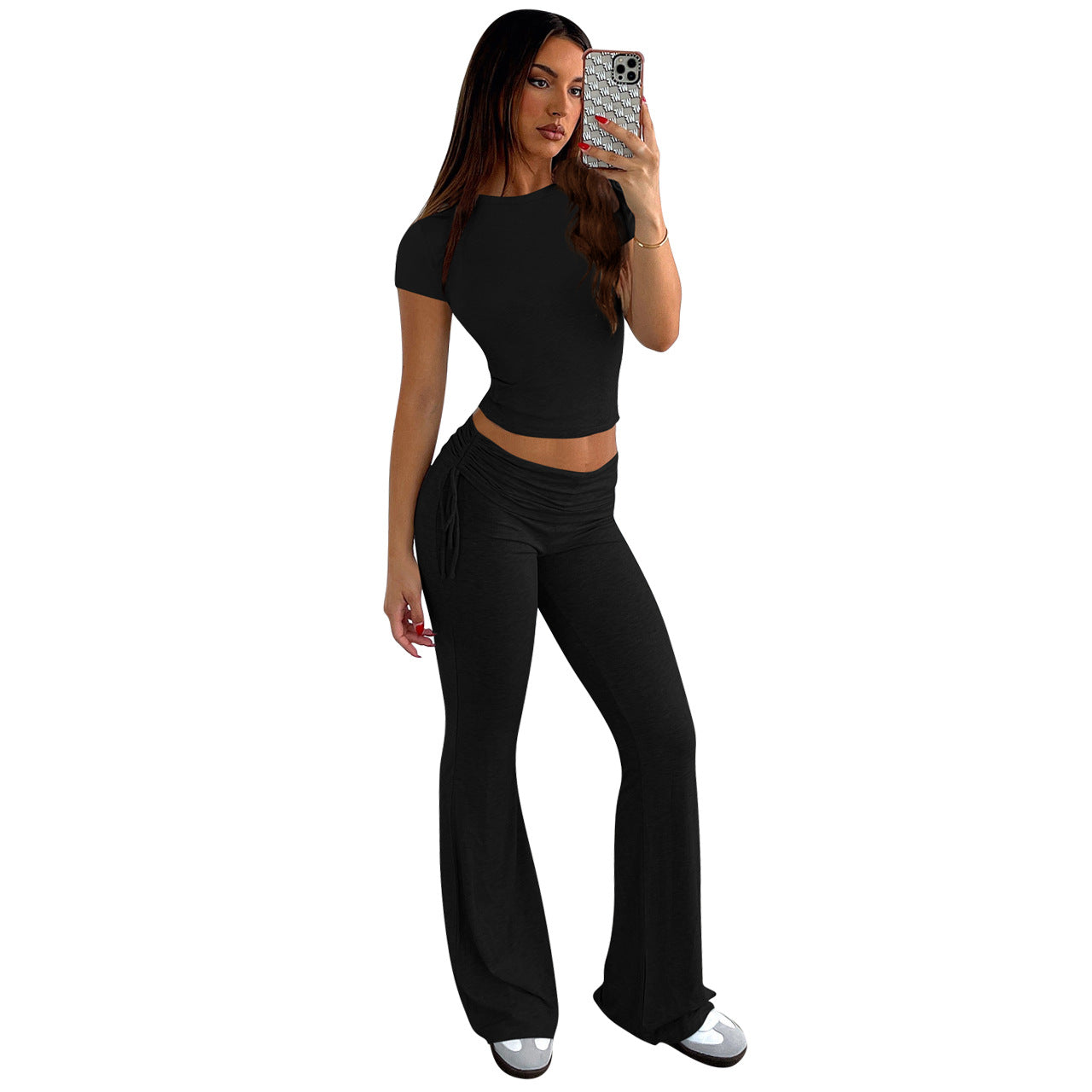 Women short-sleeved Top And Pant two-piece set 7