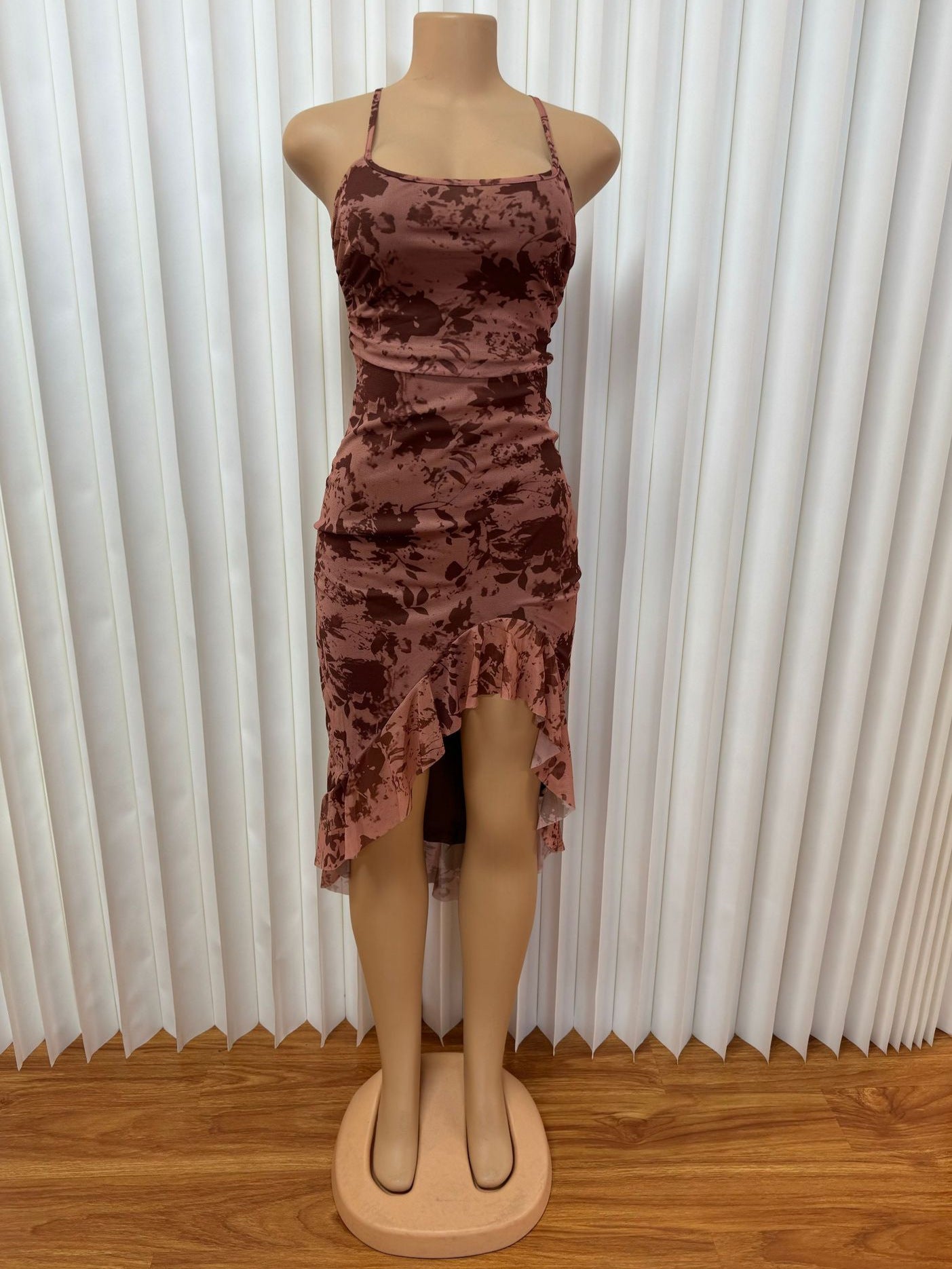 Lace-Up Sexy Slim Irregular Bodycon Dress 3