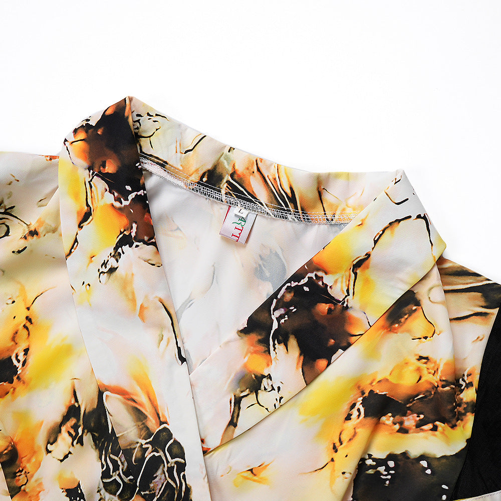 Plus Size African Women Printed Dress Puff Sleeve Long Dress 16