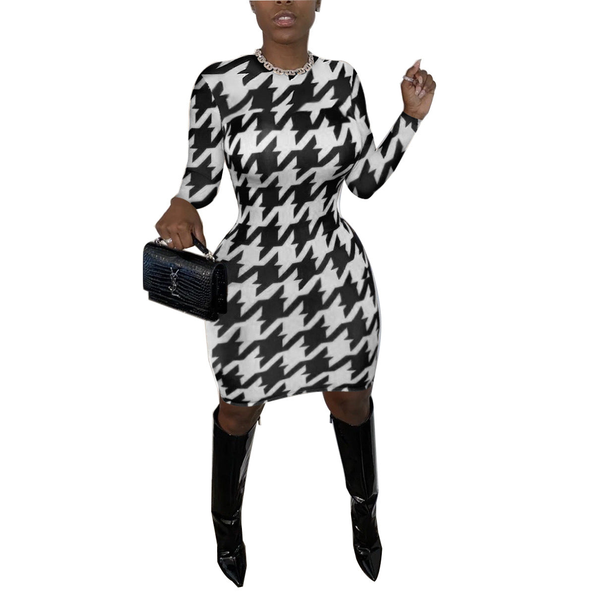 Women's Sexy Tight Fitting Style Printed Dress 6