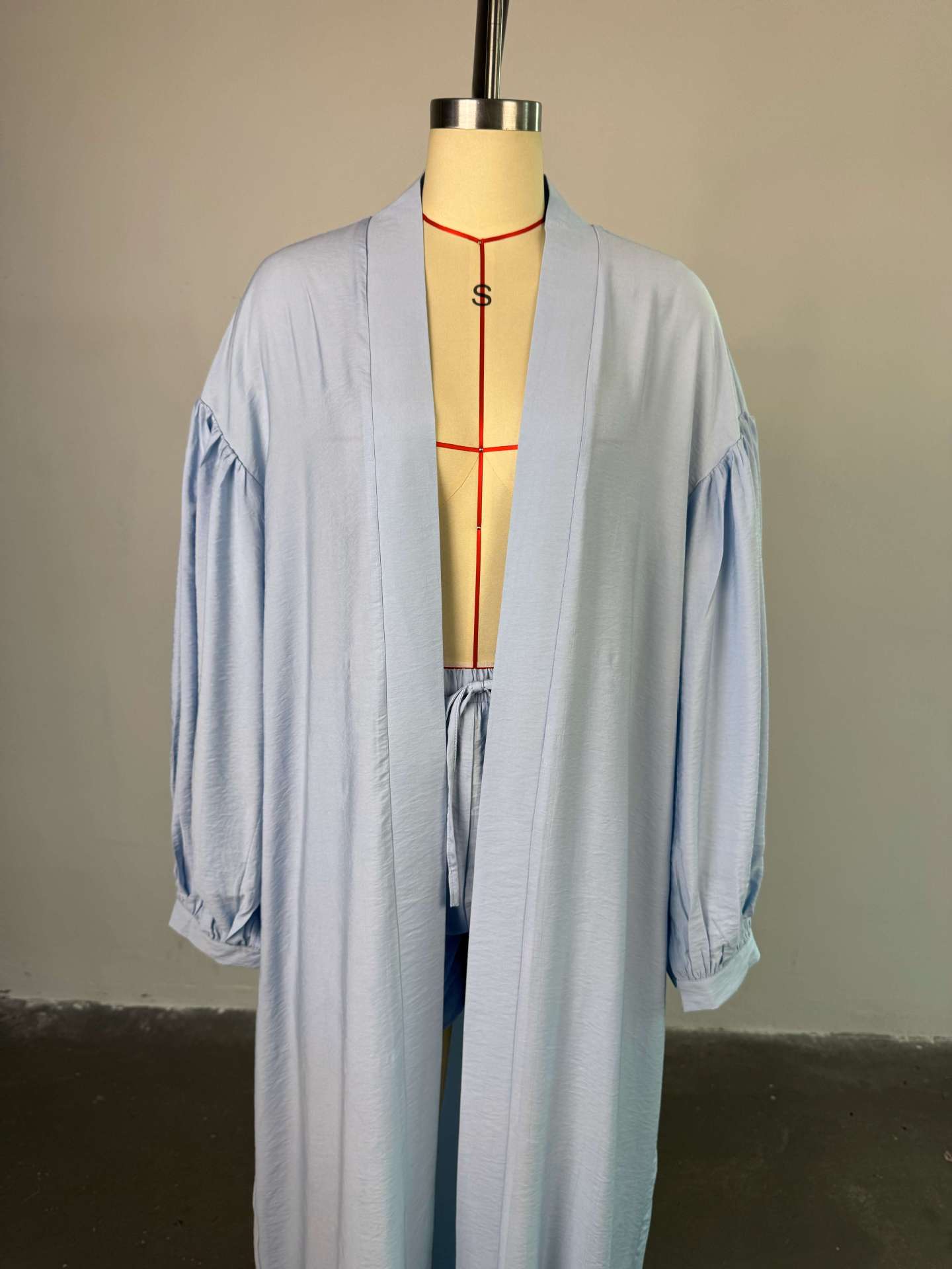 Women's Summer Fashion Lantern Sleeve Cardigan Wide-Leg Shorts Casual Set 16