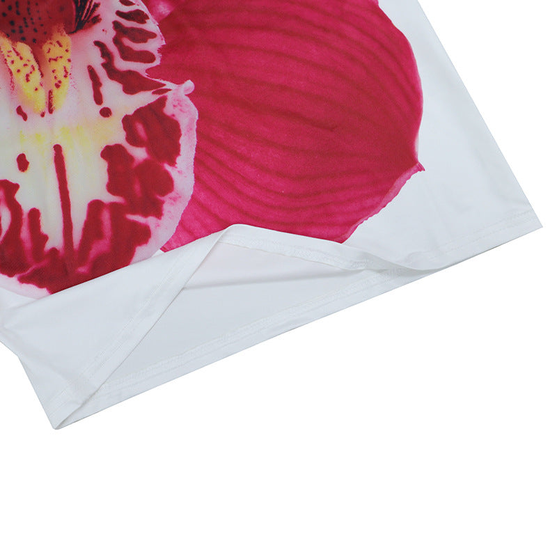 Women's Summer Strapless Floral Bodycon Short Dress 12