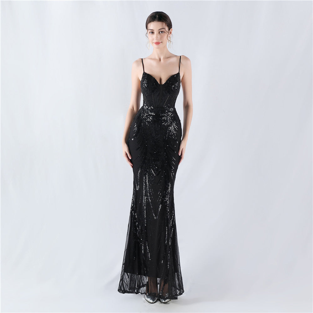 Plus Size Women Sequined Formal Party Maxi Evening Dress 14