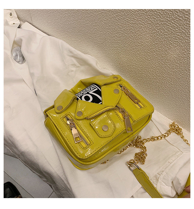 Women Uniform Bag Turndown Collar Jacket Style Bag 19