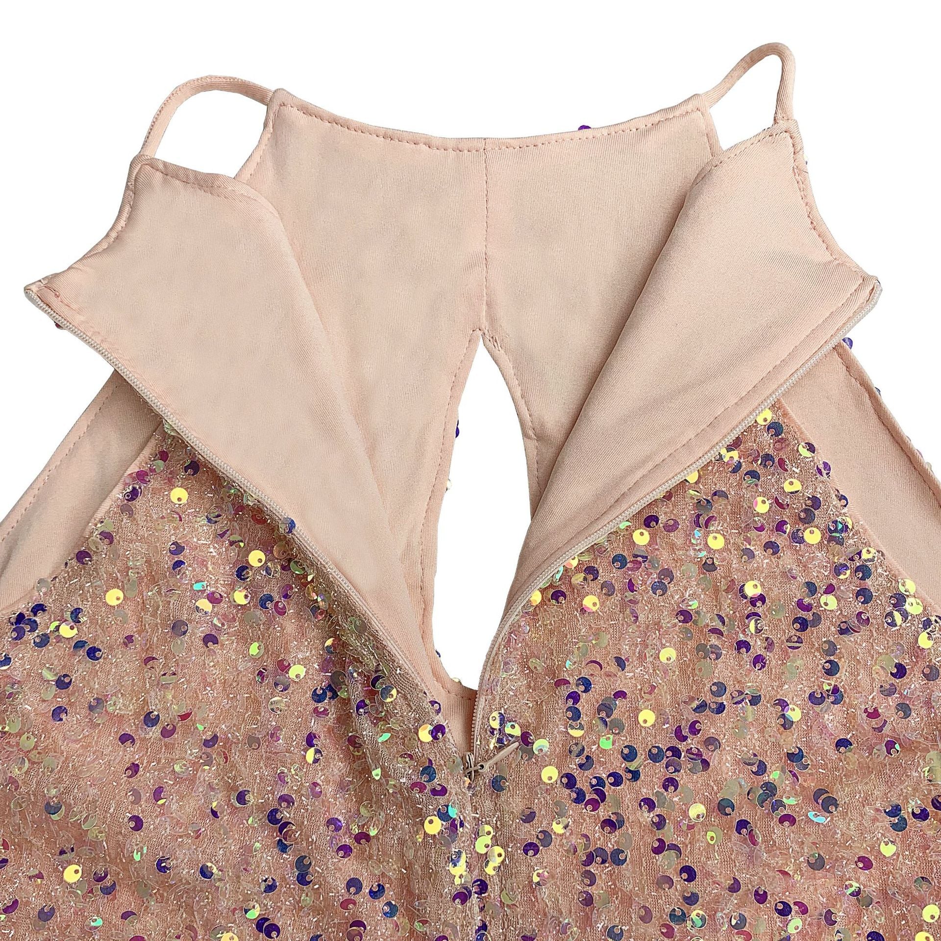 Women's Chic Sexy Sequined Split Fashionable Dress 14