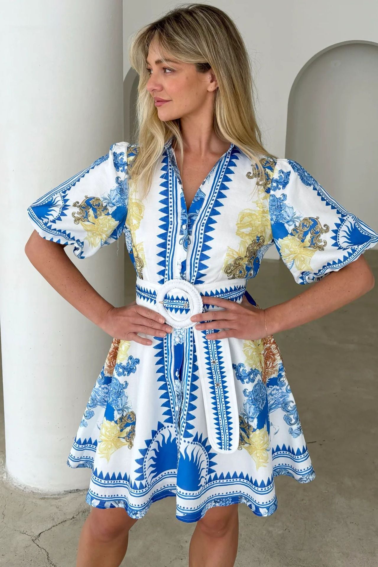 Women Summer Casual Print Turndown Collar Jacket 3