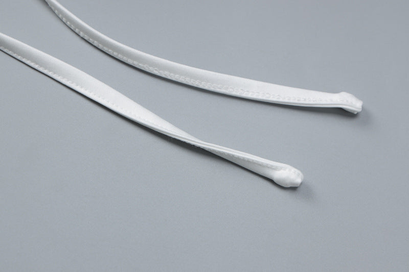 Women Summer Short Sleeve High Neck Sexy Backless Slit Lace Up Mini Dress 13