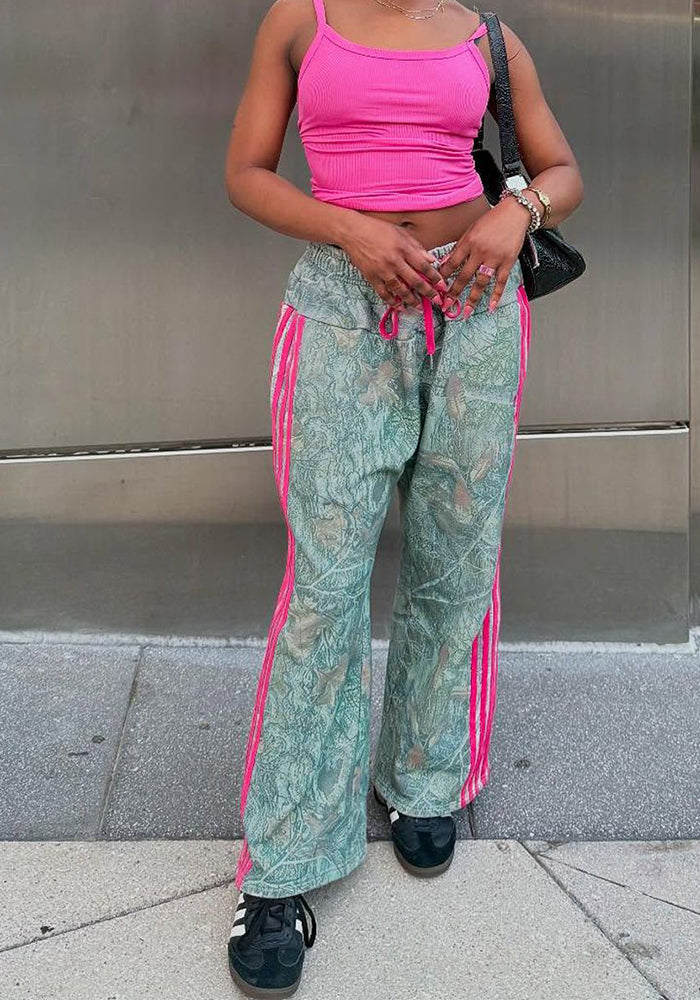 Women's Fashion Casual Printed Straight Leg Pants