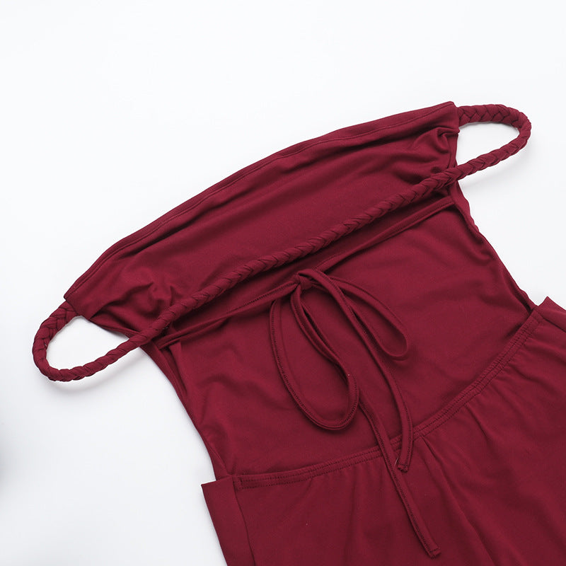 Sexy Slim-Fit Low Back Jumpsuit Autumn Tight-Fitting Romper 18