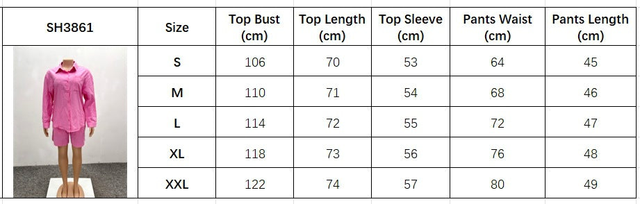 Plus Size Women Africa Spring Summer Casual Shirt and Shorts Two-Piece Set 10