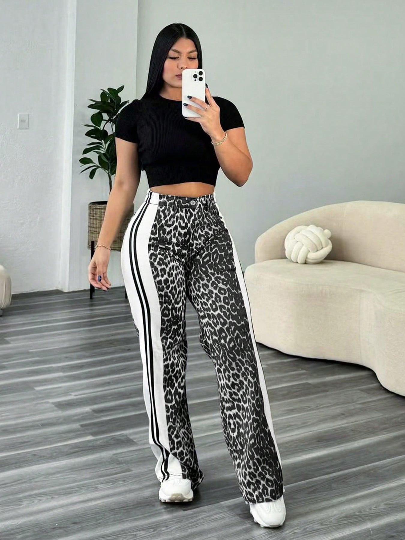 Women's Casual leopard trousers