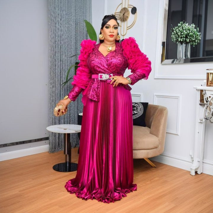 Plus Size Women Beaded Sequin Formal Party Dress 3