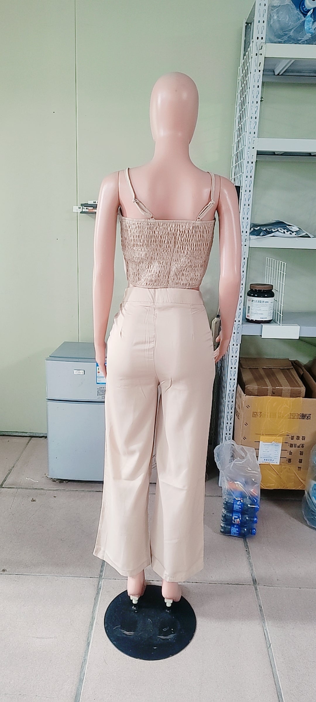 Women Contrast Color Patchwork Top and Pant Casual Two-Piece Set 13