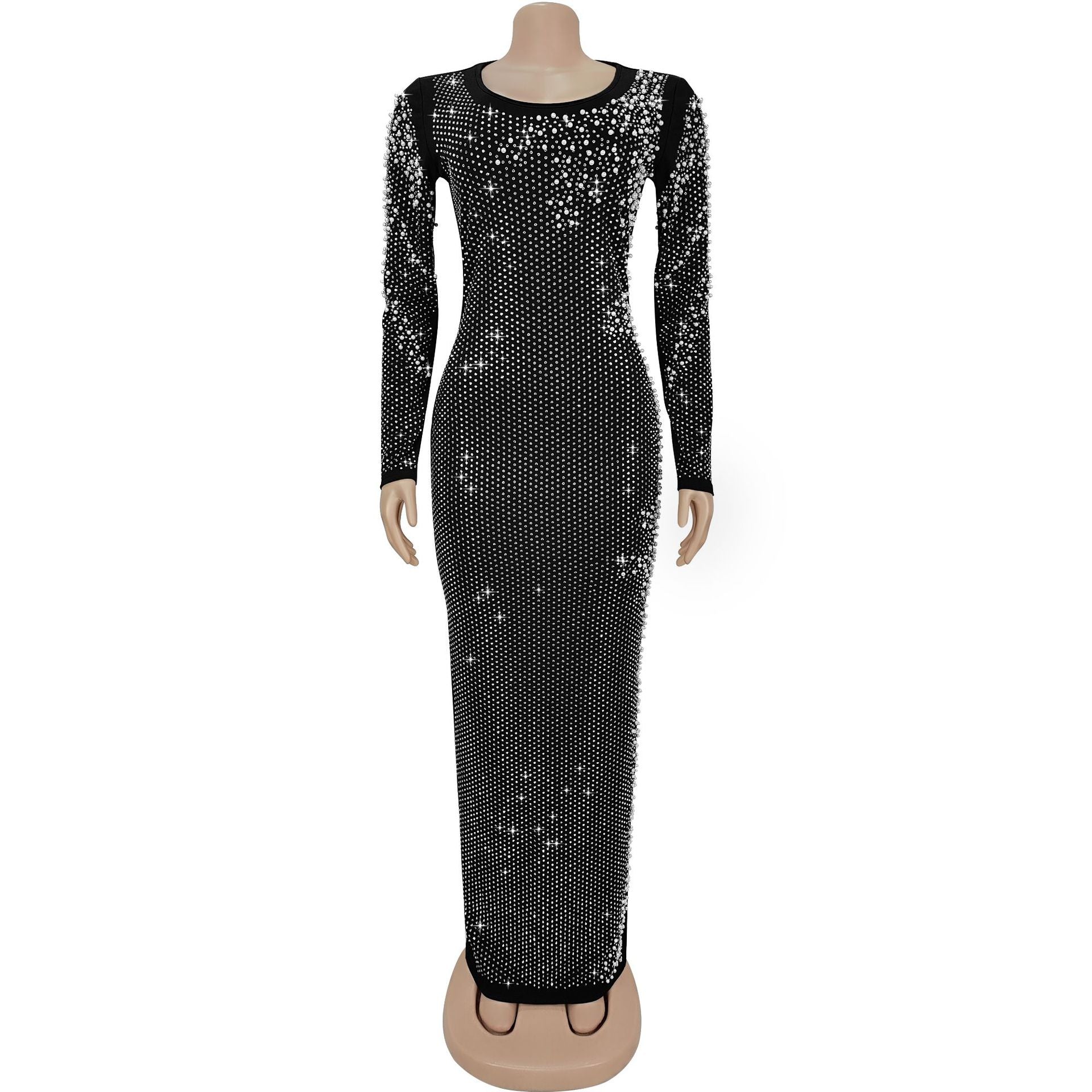 Women Beaded bubble beads elegant dress 5