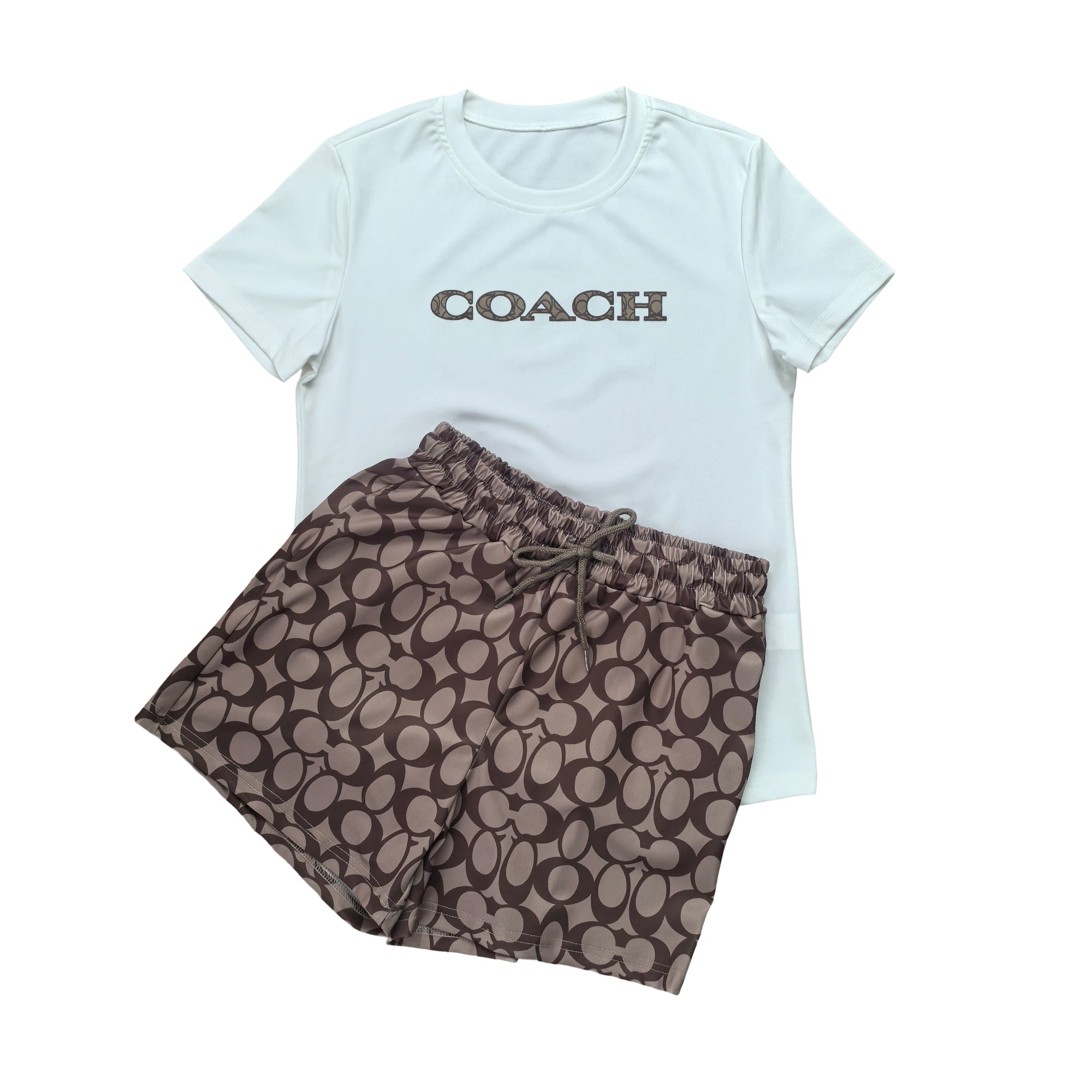 Women casual printed short-sleeved Top and shorts two-piece set 15