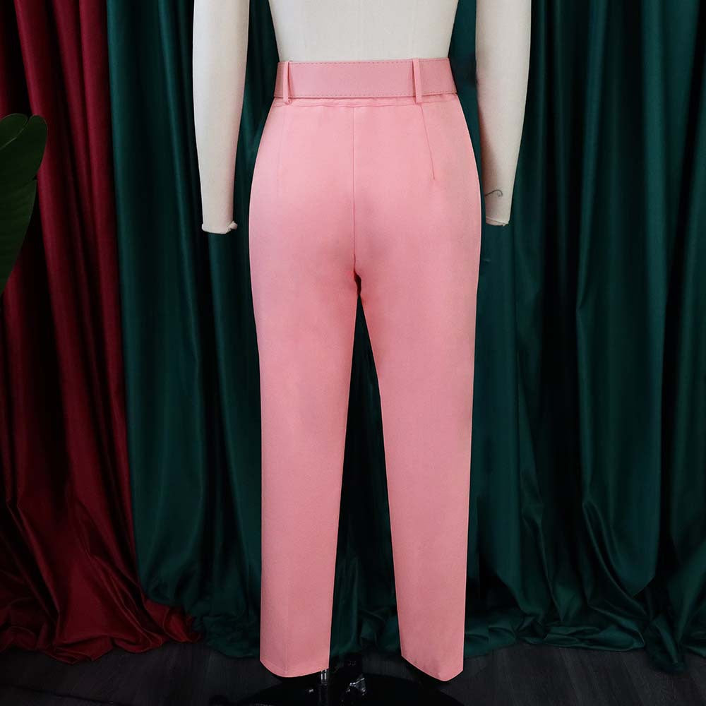 Women's Spring And Summer High Waist Casual Pants Slim Fit Set Career Women's Trousers Autumn Professional Pants 27