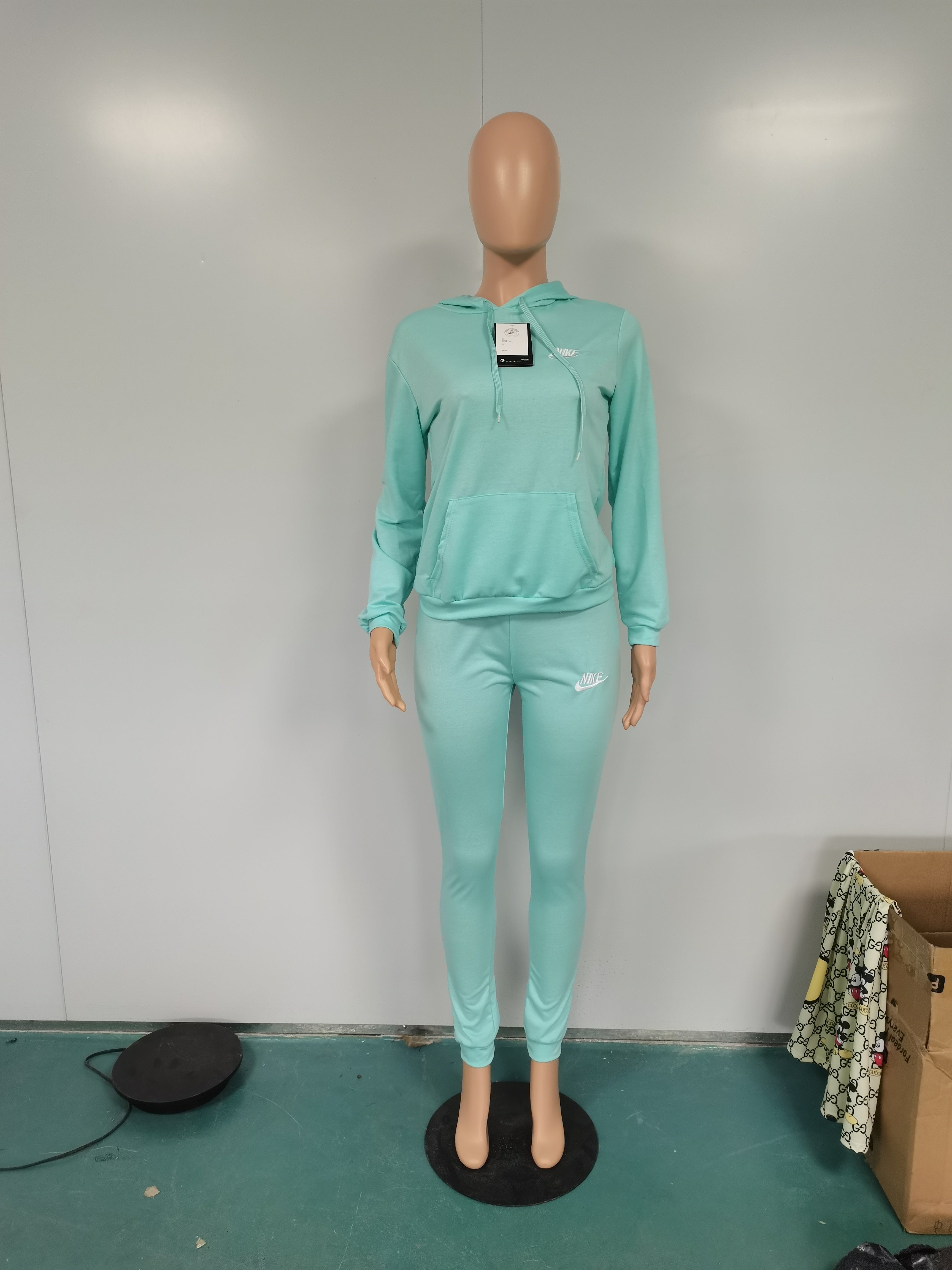 Women's Fashion Casual Embroidered Hooded Two-Piece Pants Set 21