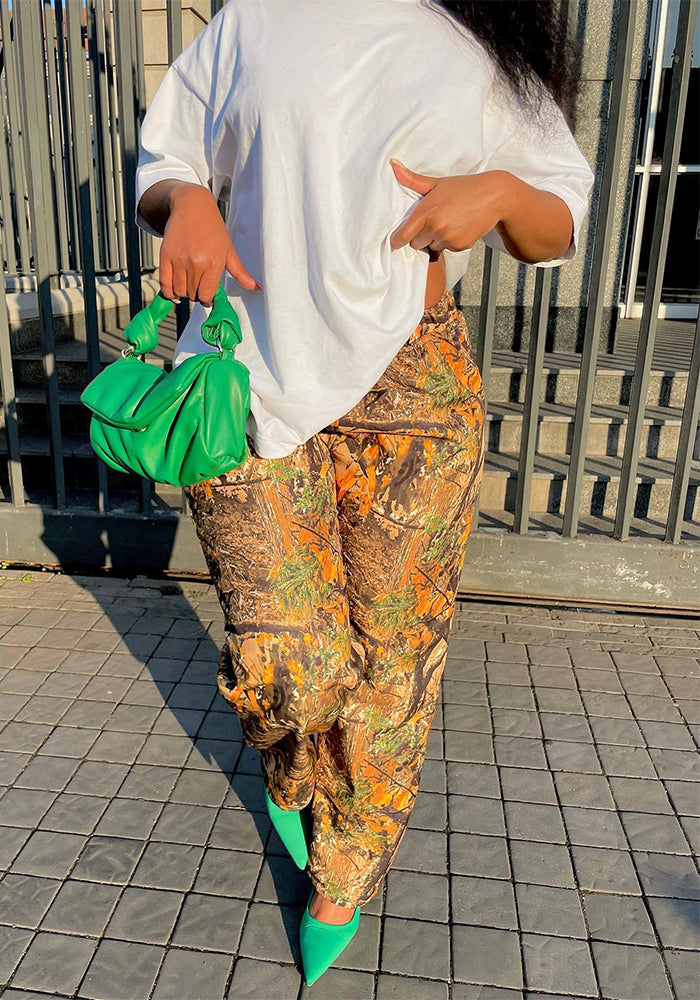 Spring Women's Casual Yellow Comfort Straight Pants