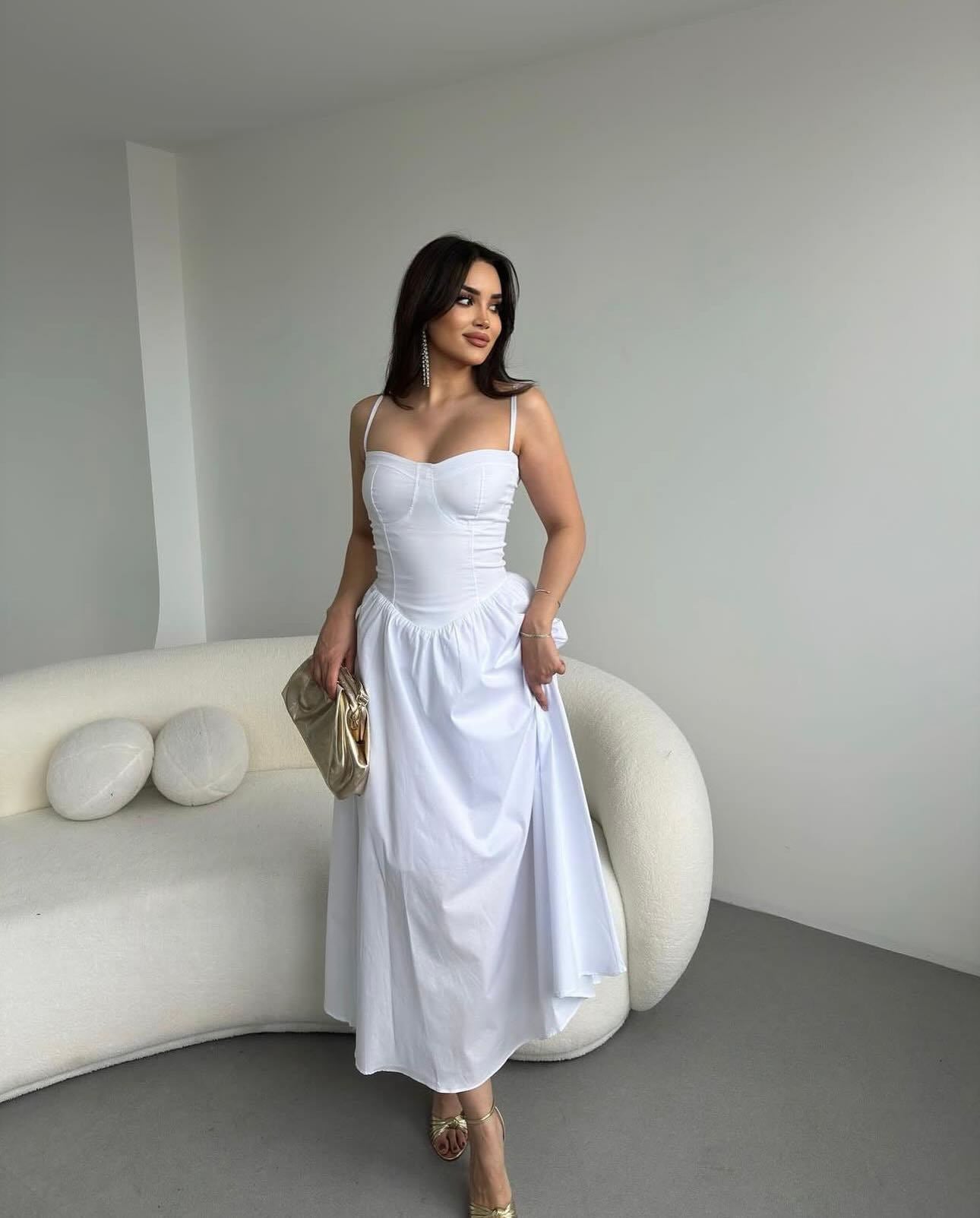 Women Summer Strapless French Sexy Dress 3