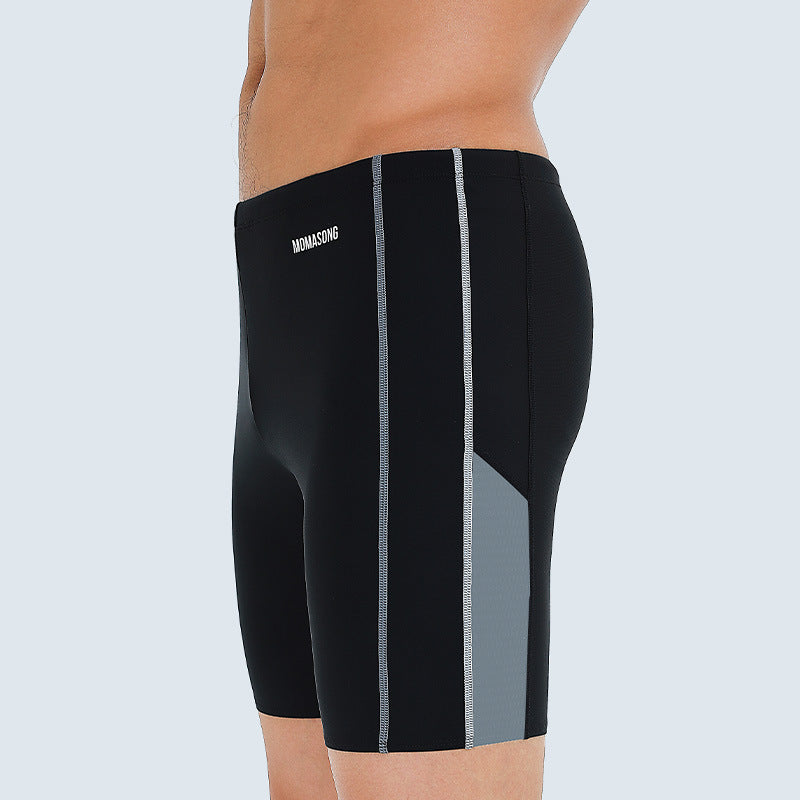 Swim Trunks Professional Training Men's Knee-Length Shorts Swimming Equipment Adult Square Leg Quick Dry Swim Pants 6