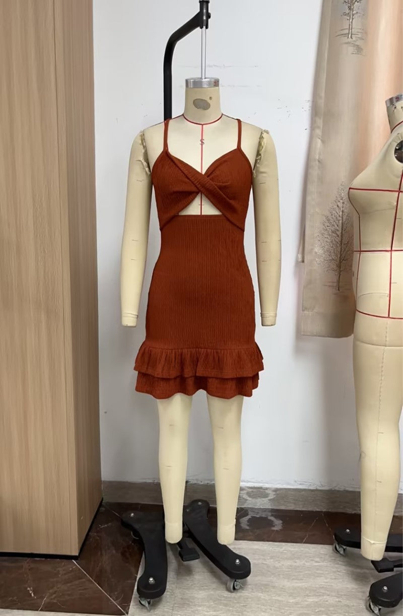 Women sexy V Neck Strap Dress 14