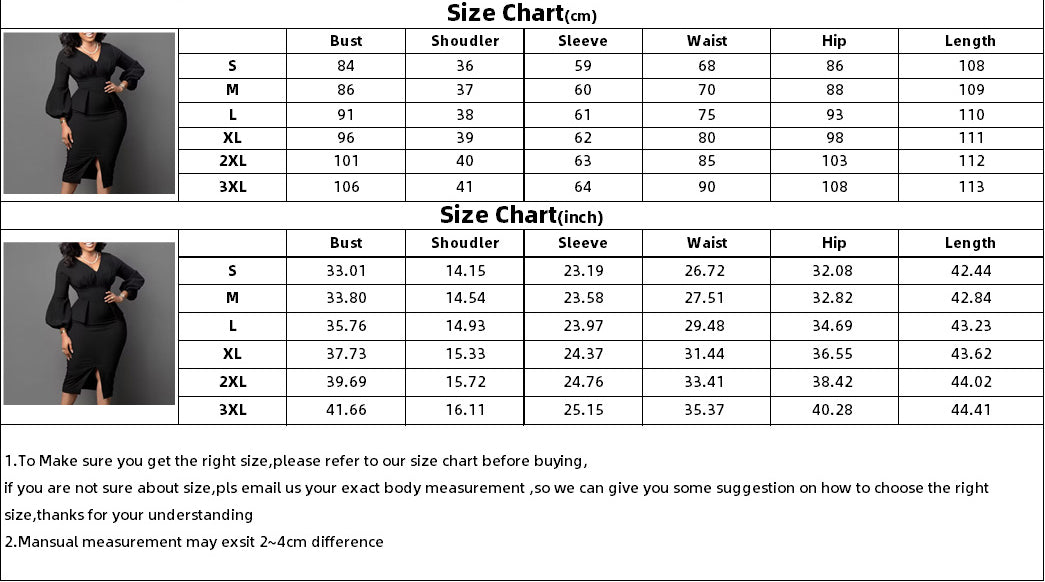 African Women v-neck puff sleeve slit dress 14