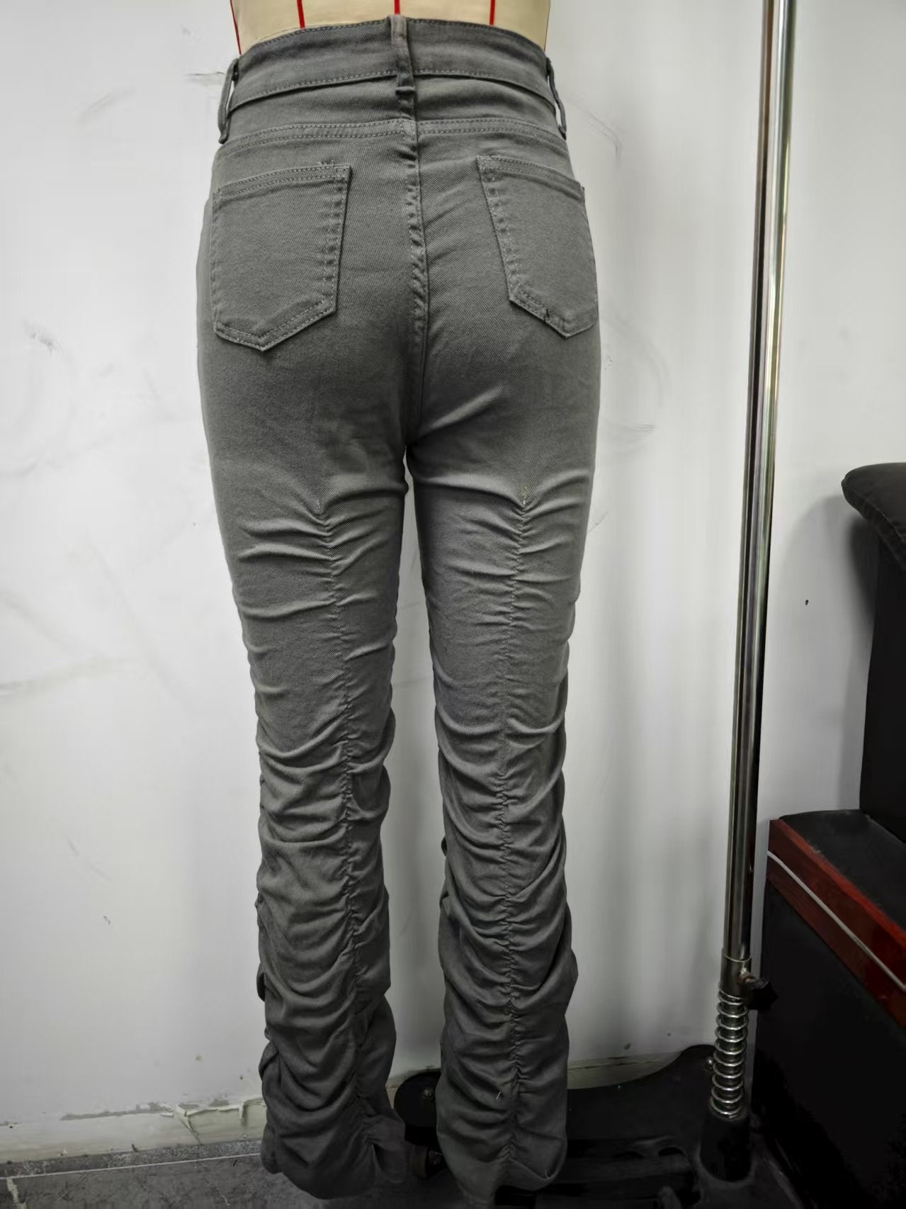 Women American Stretch Gathered Stacked Pants 8