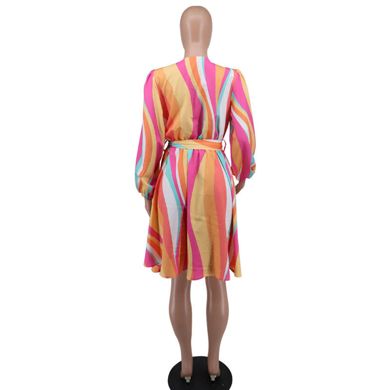 Spring Women's Long Sleeve Fashion Casual Dress 6