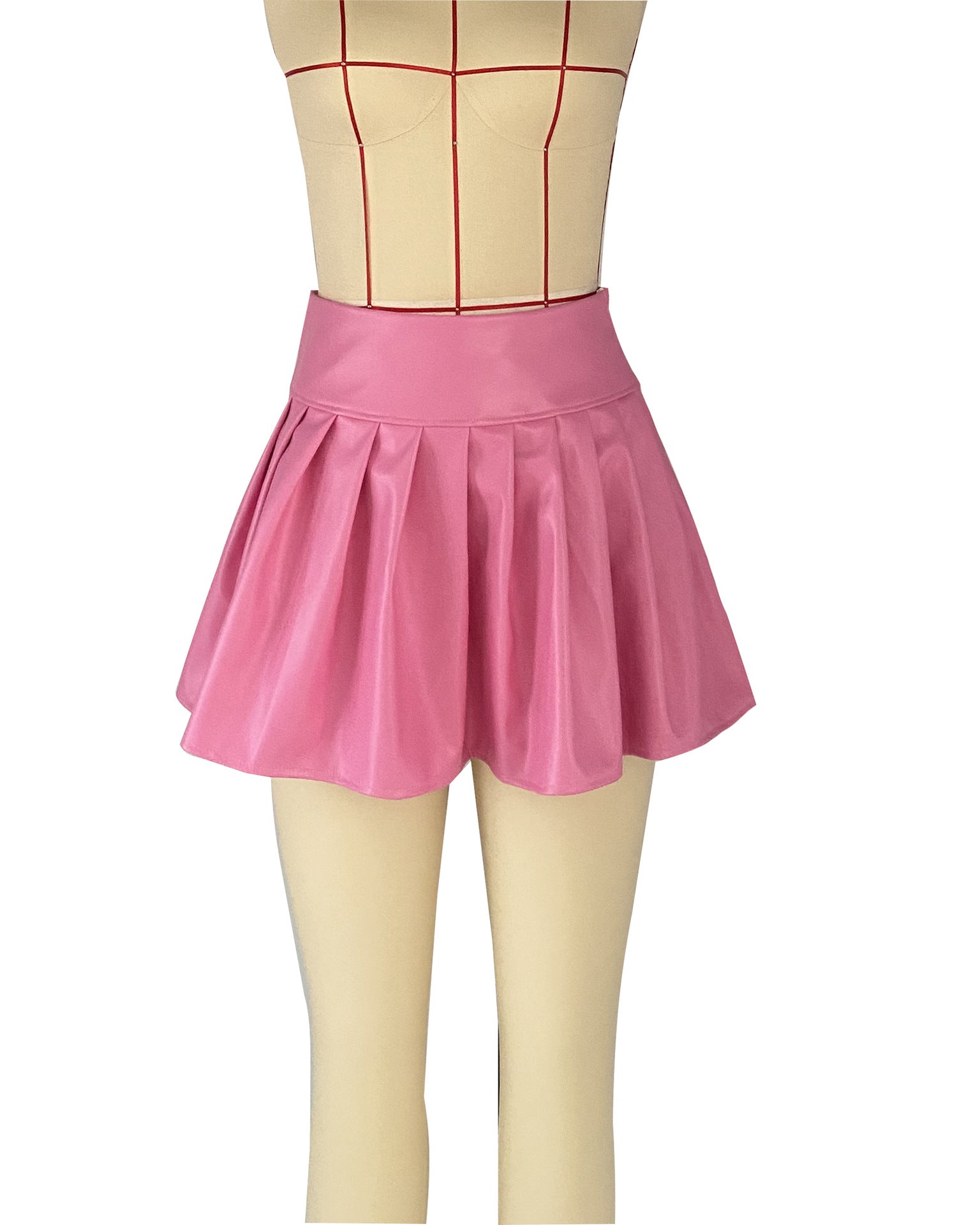 Women's Clothing Autumn And Winter Pu Leather Pleated Skirt 13