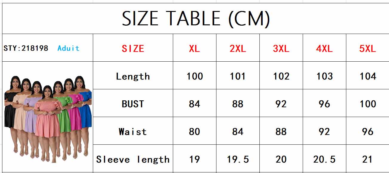 Plus Size Summer Women's Off Shoulder Short Sleeve Casual Swing Dress 19