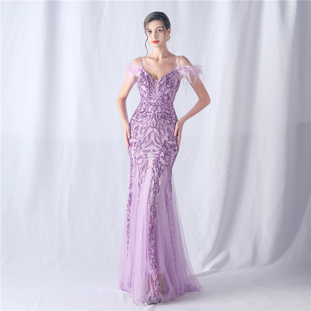 Plus Size Women Formal Party Fishtail Evening Dress 9