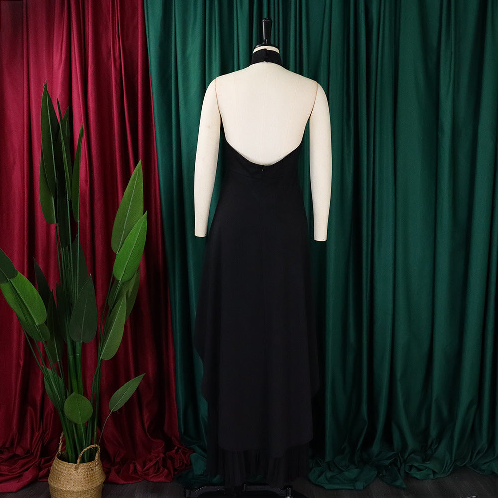 Women Sleeveless Irregular Top and Wide-leg Pants Two-Piece Set 42