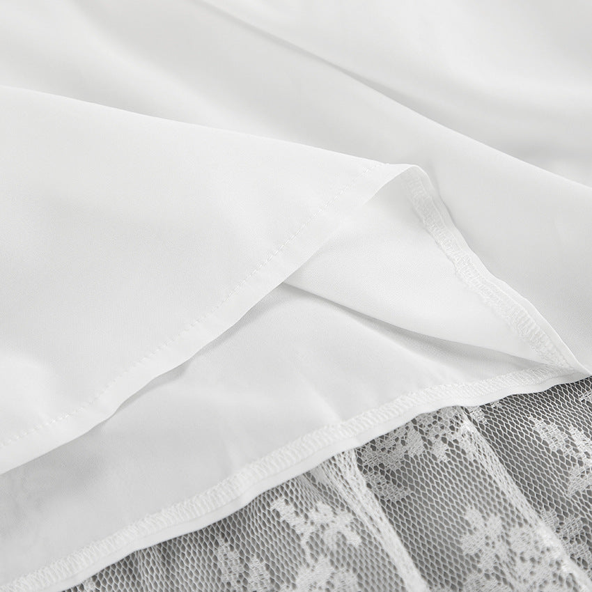 Sexy See-Through Lace A-Line Spring Summer Fashion Long Skirt 10