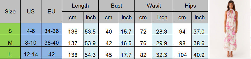 Women Sexy Printed Backless Sleeveless Dress 8