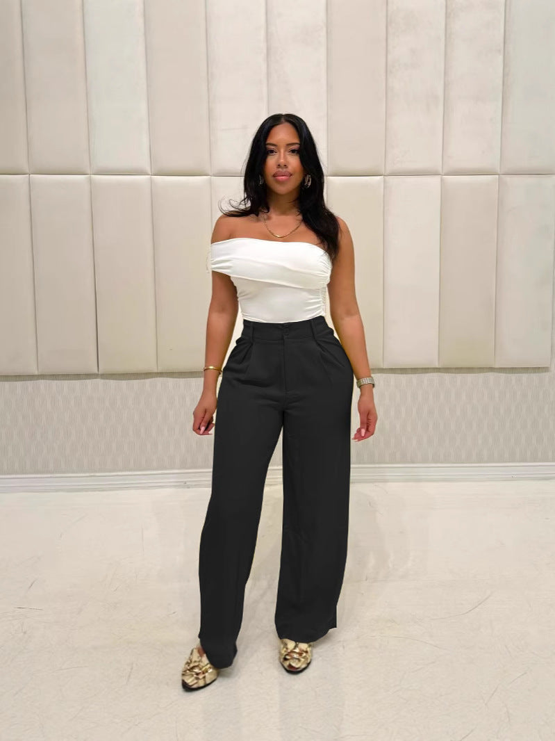 Women casual solid trousers