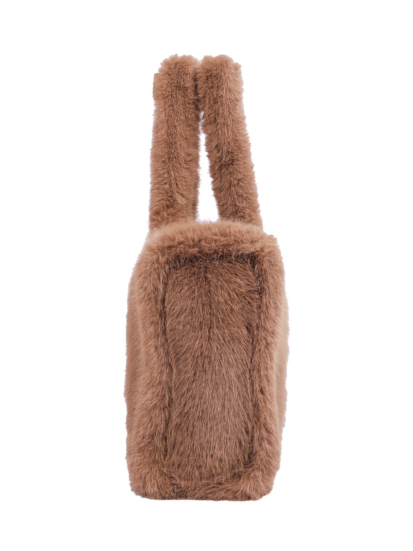 Women's Strap Imitation Fox Fur Large Capacity Tote Bag 30